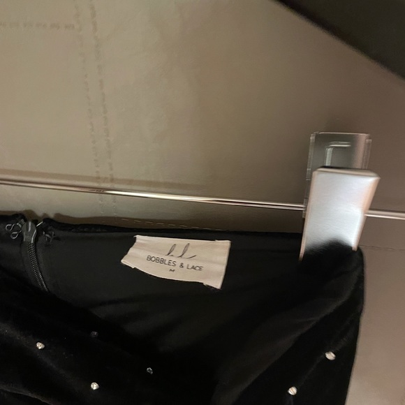 Bobbles & Lace Diamond Of The Season Skirt Black Velvet Skirt Medium - Picture 5 of 9